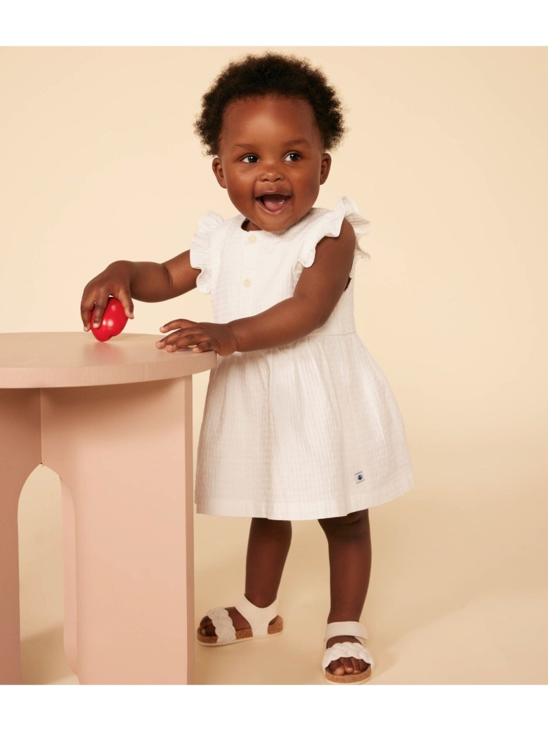 【新品未使用】プチバトー　ポプリン半袖ワンピース　36m 95cm 新品未使用】プチバトー ポプリン半袖ワンピース 36m 95cm