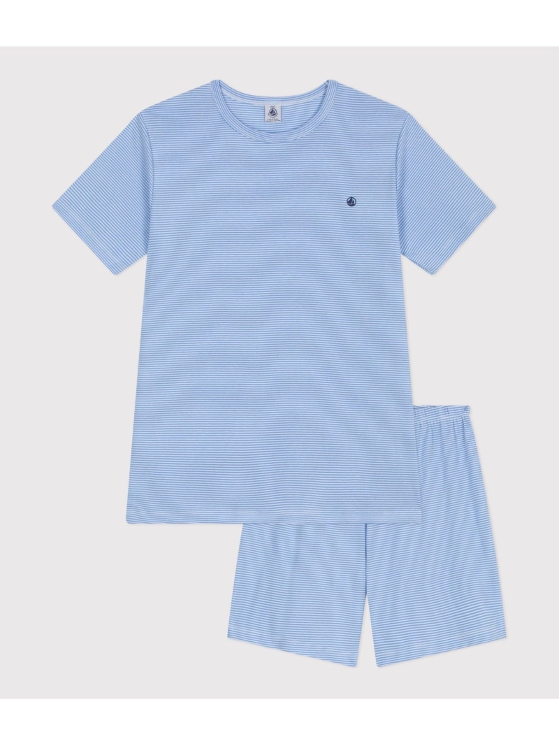 ミラレ半袖パジャマ PETIT BATEAU プチバトー インナー・ルームウェア パジャマ ホワイト【送料無料】[ Fashion]
