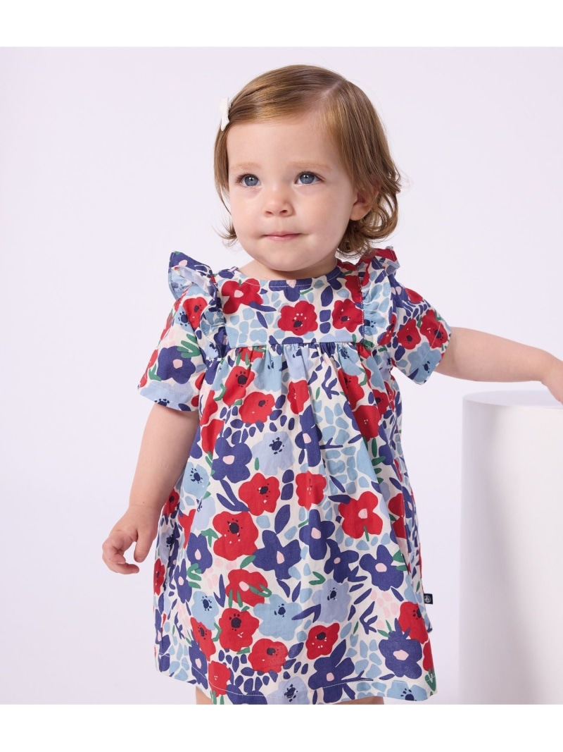 フラワープリントワンピース\u0026ブルマセット PETIT BATEAU プチバトー 衣装・お召しもの 衣装【貨物輸送無料】[ Fashion] キッズ・ベビー・マタニティ-キッズファッション