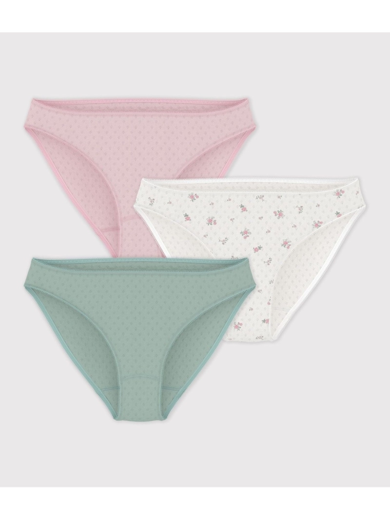 針抜きさる股引き3枚組 PETIT BATEAU プチバトー 下着類・お座敷御召しもの さる股引き【貨物輸送無料】[ Fashion]