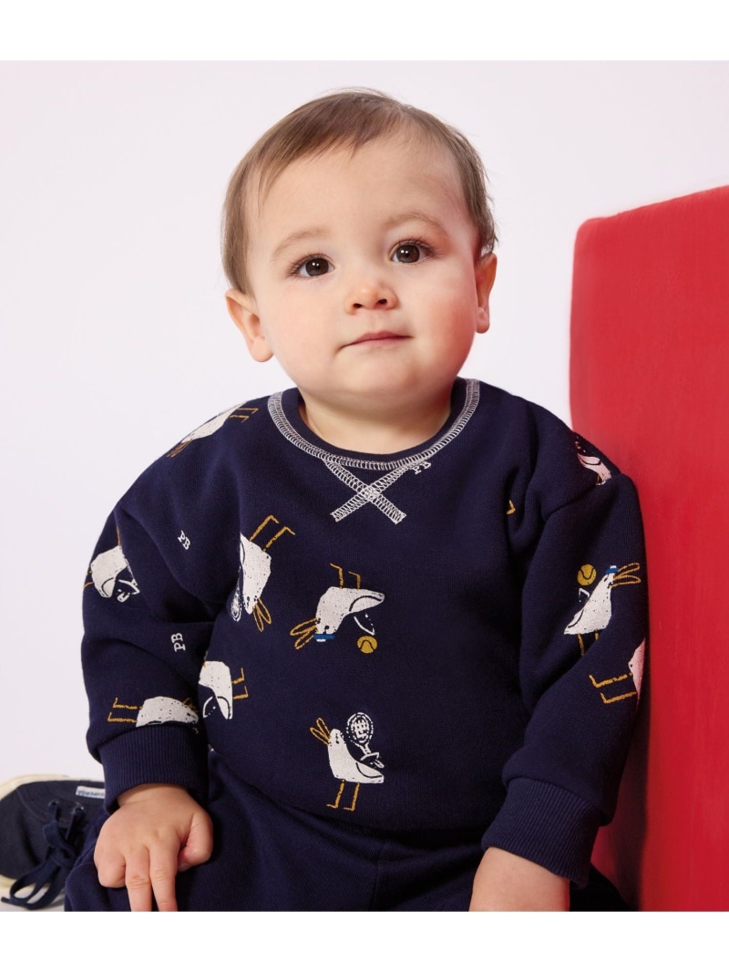 裏起毛スウェットプルオーバー PETIT BATEAU プチバトー トップス スウェット・トレーナー【貨物輸送無料】[ Fashion]