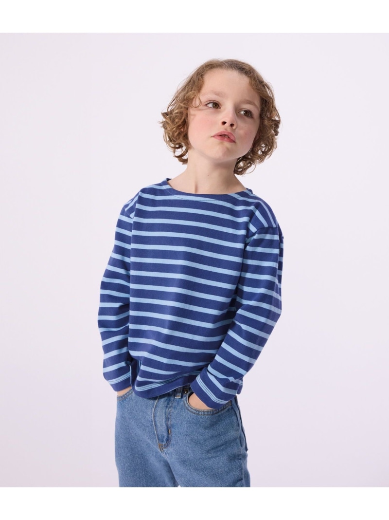 マリニエール長袖プルオーバー PETIT BATEAU プチバトー トップス スウェット・トレーナー ブルー ホワイト【送料無料】[ Fashion]