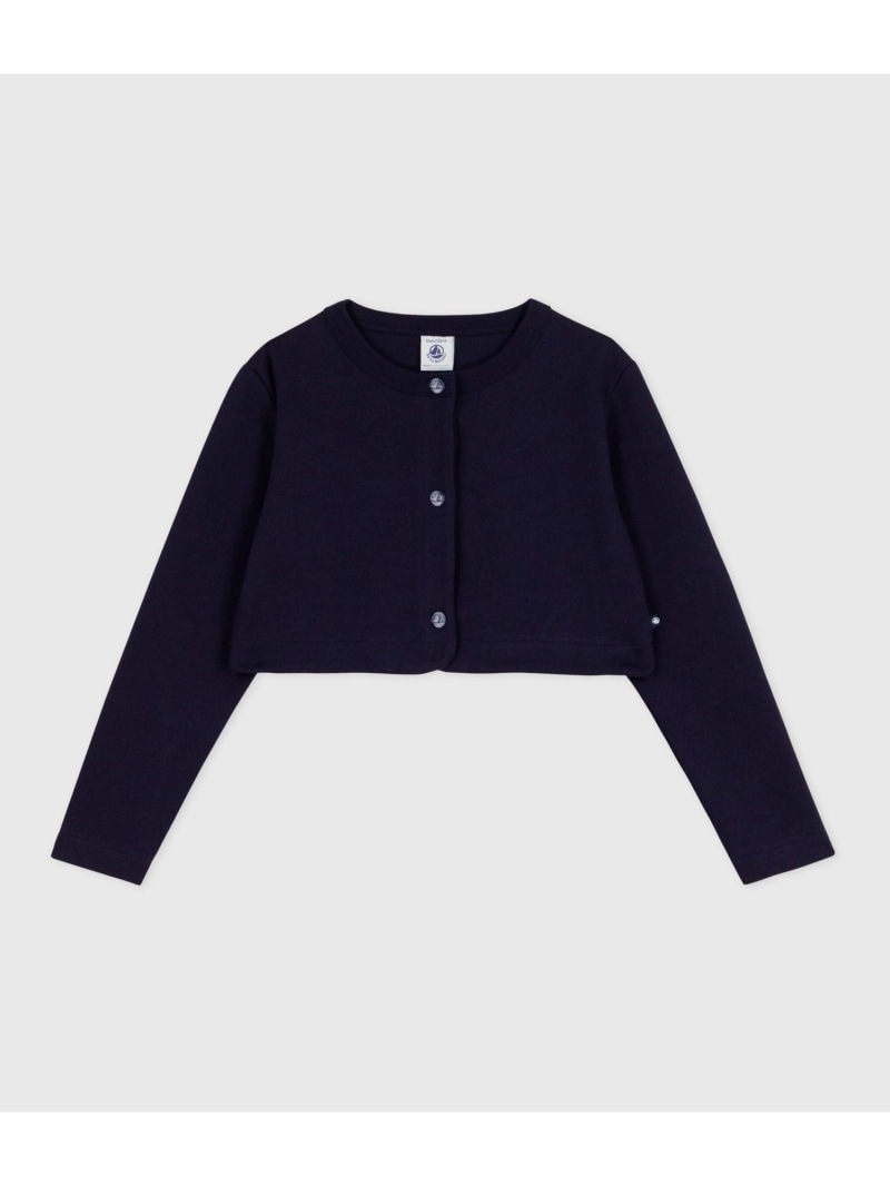 コットンショートカーディガン PETIT BATEAU プチバトー トップス ジレー 米国海軍【貨物輸送無料】[ Fashion]