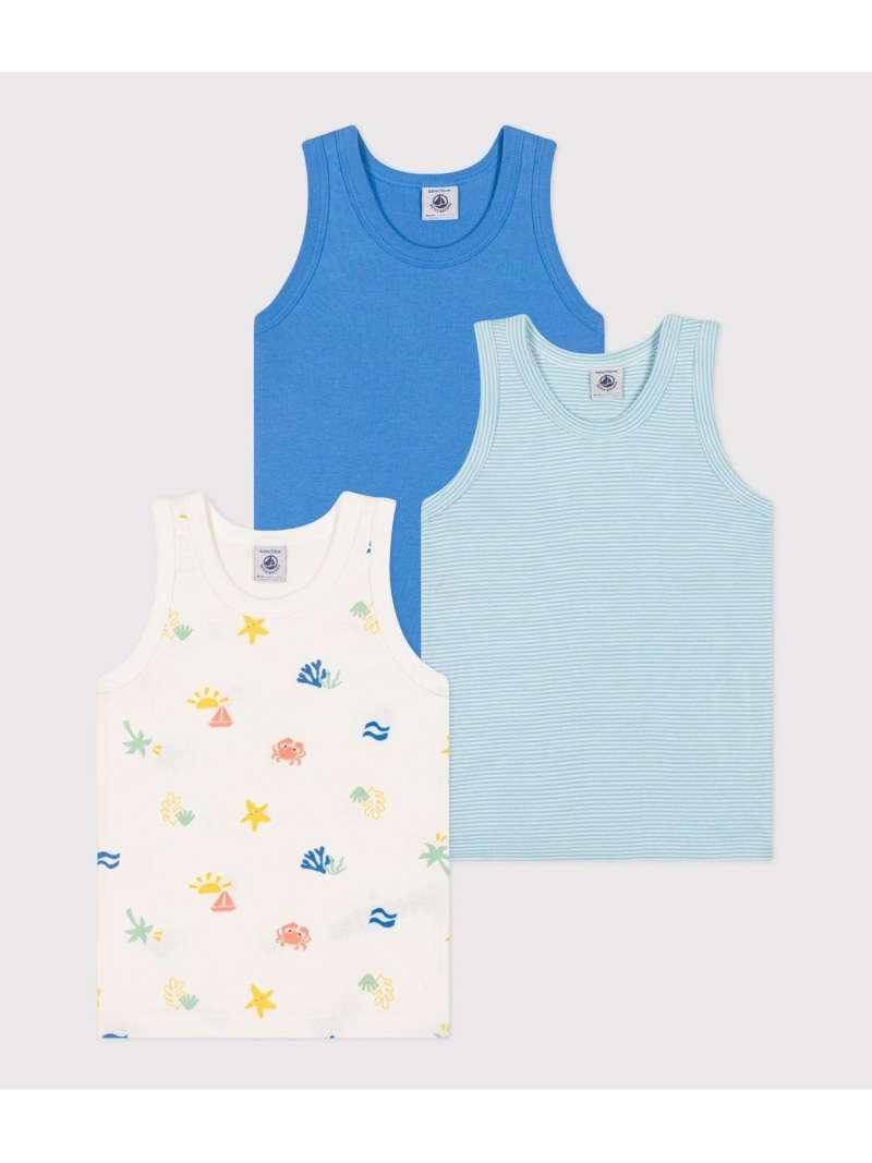 【SALE／10%OFF】タンクトップ3枚組 PETIT BATEAU プチバトー インナー・ルームウェア その他のインナー・ルームウェア【RBA_E】【送料無料】[ Fashion]