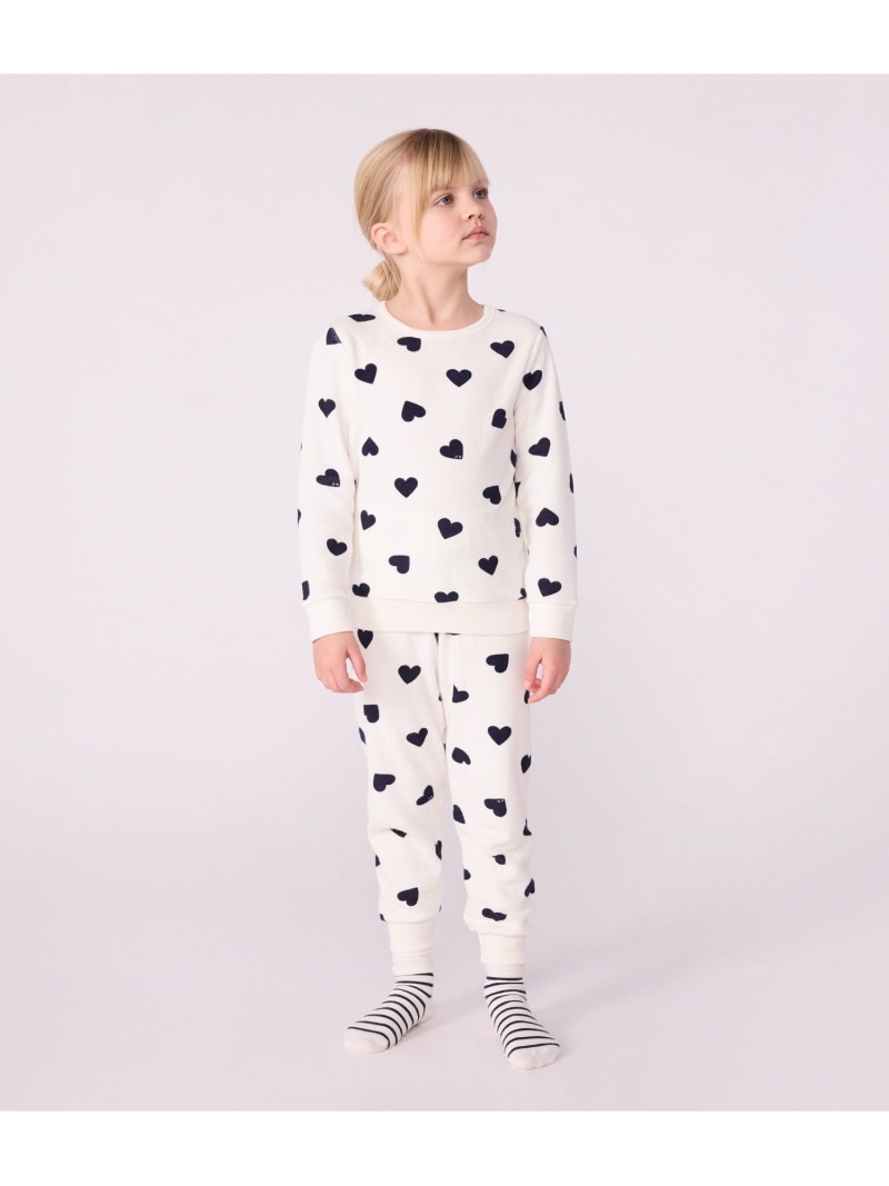 パジャマ PETIT BATEAU プチバトー インナー・ルームウェア パジャマ ホワイト【送料無料】[ Fashion]