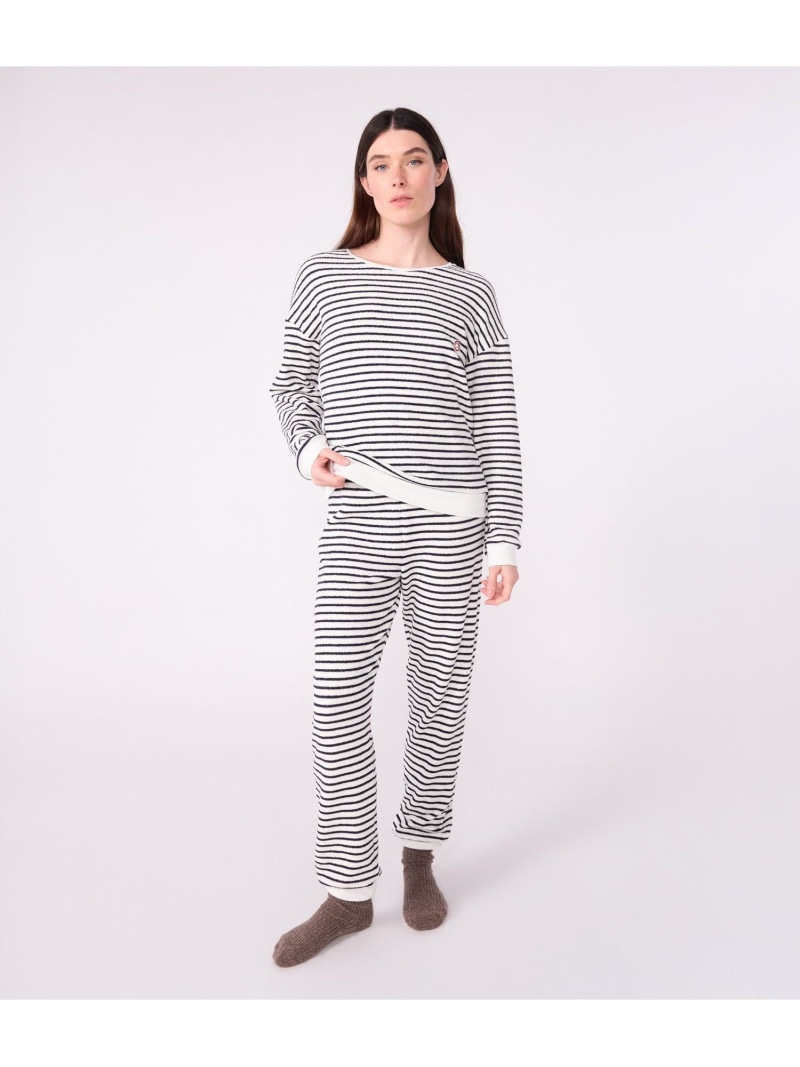 パジャマ PETIT BATEAU プチバトー 肌付き・御部屋御召しもの パジャマ 白いこと【貨物輸送無料】[ Fashion]