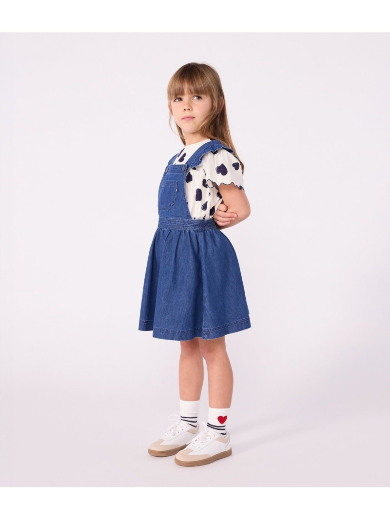 【SALE／30%OFF】ジャンパースカート PETIT BATEAU プチバトー ワンピース・ドレス ワンピース ブルー【RBA_E】【送料無料】[ Fashion]