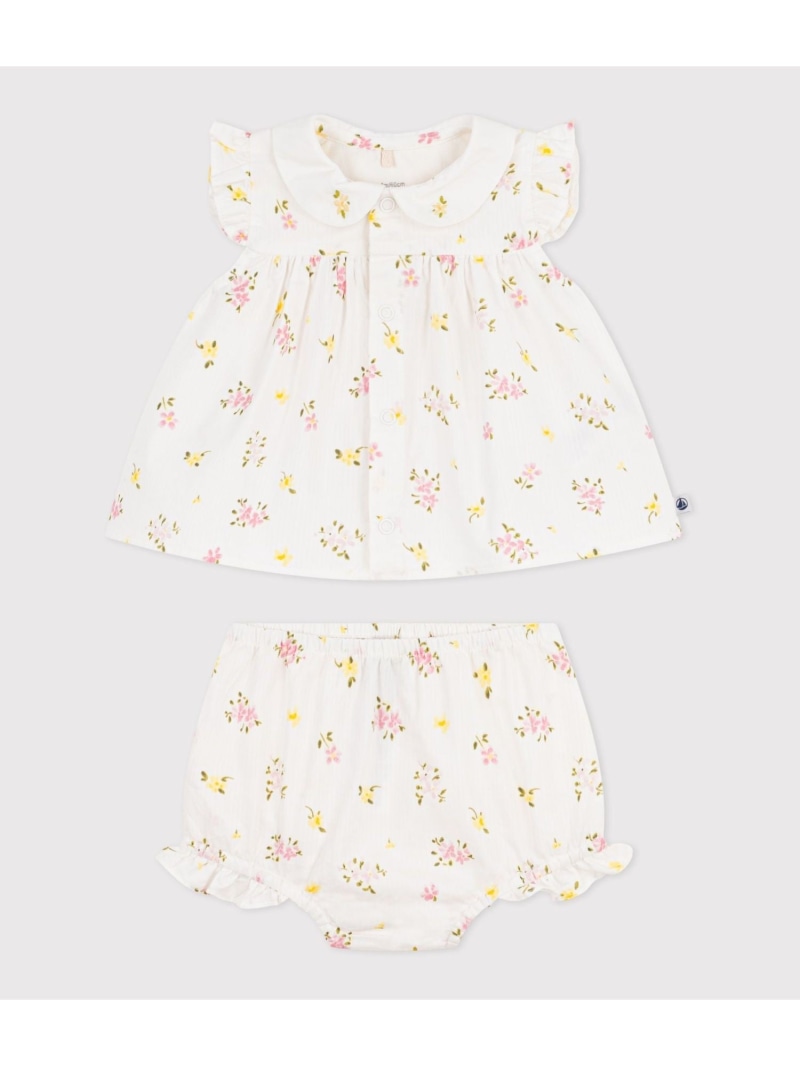 フラワープリント ベビー2点セット PETIT BATEAU プチバトー トップス シャツ・ブラウス【送料無料】[ Fashion]