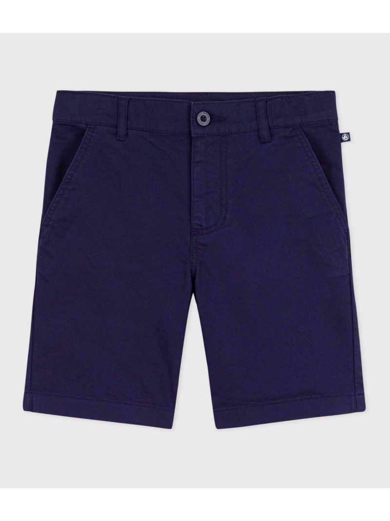 サージ織バミューダパンツ PETIT BATEAU プチバトー パンツ その他のパンツ ブルー ベージュ【送料無料】[ Fashion] 6,105円