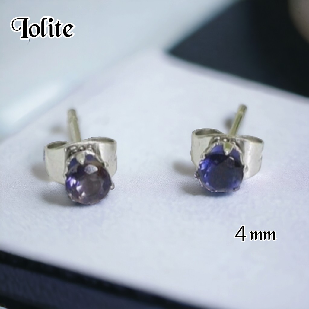 楽天市場】アイオライト レクタングルカット ピアス 天然石