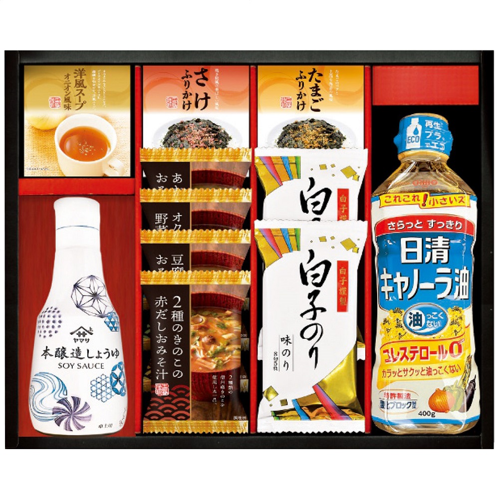 ヤマサ鮮度しょうゆ＆フリーズドライバラエティセット CR-40 2651-053 ギフト 調味料 詰め合わせ 醤油 味付け海苔 インスタントみそ汁 ギフトセット 内祝い お歳暮 お中元 ご挨拶 敬老の日 お祝い返し グルメ 常温保存 夏 冬 贈答用 贈り物 B41【送料無料】