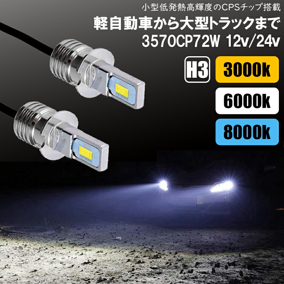 2021年新作 H3 H3a H3c H3d LED フォグ 12V 24V フォグランプ バルブ 2