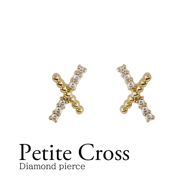 K18 ダイヤモンド ピアス ラインピアス ダイヤモンド 0.1ct 18金 18k ダイヤモンド イエローゴールド ピンクゴールド ホワイトゴールド 可愛い ギフト プレゼント クリスマス シンプル 定番 最適 アクセサリー 耳飾り オシャレ 自己購入 天然｜Petite TeTe