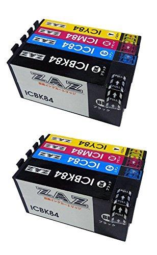ZAZ IC4CL84 4色 2セット 互換インク IC83 IC4CL83 の大容量版 互換 PX-M781F PX-M780F ICBK84 ICC84 ICM84 ICY84 IC84 ic84 (84-2)
