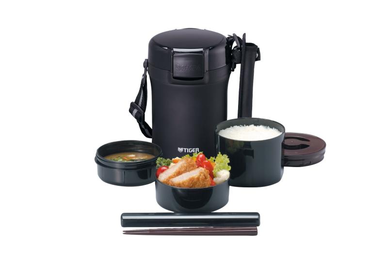 タイガー 魔法瓶 保温 弁当箱 ステンレス ランチ ジャー 茶碗 約 3 杯分 ブラック LWU-A172-KM Tiger|PeTiTe