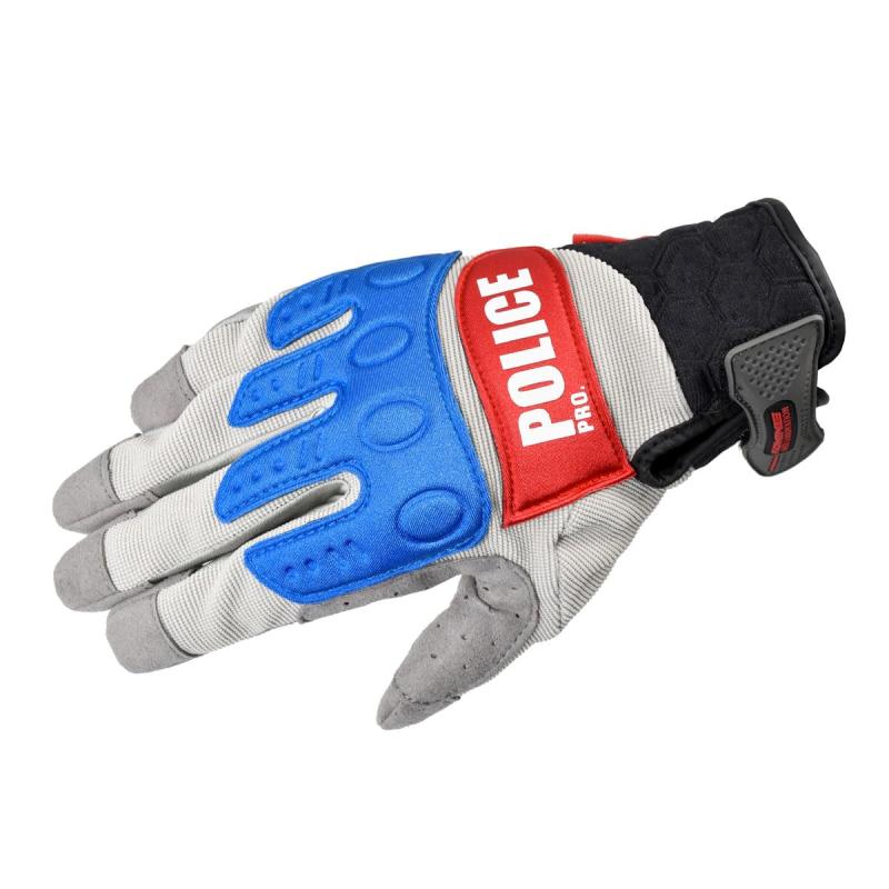 コミネ(KOMINE) バイク用 グローブ インストラクターグローブプロEX POLICEPRO Grey/Red 2XL GK-134 725 春夏秋向け