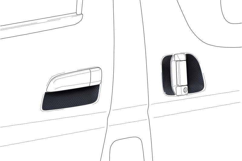 【楽天市場】アルパイン(ALPINE) ハイエース/レジアスエース 200系 (H25/12 ~) 専用 ドアハンドルプロテクトシート 両側