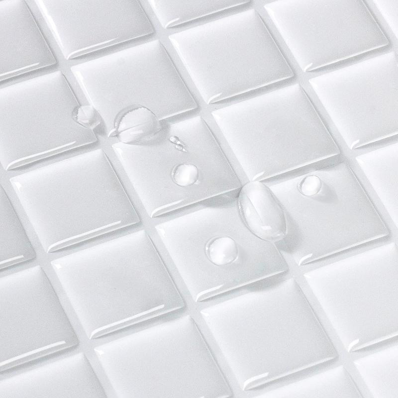 【売れ筋】MORCART タイルシール 防水 耐熱 キッチン 洗面所 トイレ DIY 家具やアイテムの装飾 タイルシート 壁紙シール 3D リメイクシート (30x30cm, 20枚, モザイク・ホワイト)|PeTiTe