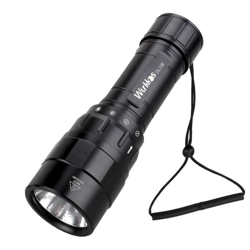 楽天市場】WurkkosダイビングライトDL70LED懐中電灯防水13000LM