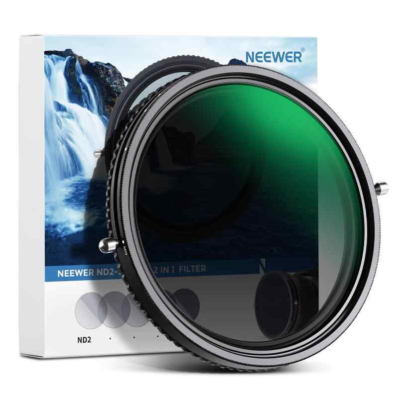 NEEWER 2 in 1 72mm 可変NDフィルター ND2&ndash;ND32&amp;CPL多機能フィルター 1枚2役 X状ムラなし HD光学ガラス 30層ナノコーティング 撥水防汚キズ防止｜PeTiTe