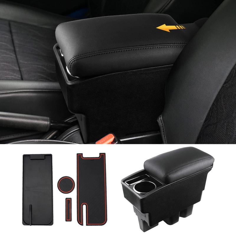 LIMSTYLE スズキ 新型ジムニー JB64W JB74W 専用アームレスト 車内収納コンソールボックス スライド式 ドリンクホルダー機能搭載 肘掛け 肘置き トレイ内蔵 大容量 長距離ドライブ JIMNY H30.7～現
