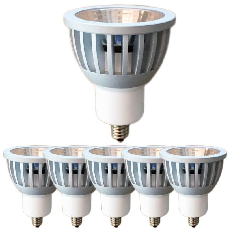 LEDハロゲン電球 EZ10 12V COB7W JR50 LEDスポットライト 30度/60度 ハロゲン形60W～75W相当 密閉器具対応 (昼白色相当(5000K), EZ10口金 7W (6個セット))