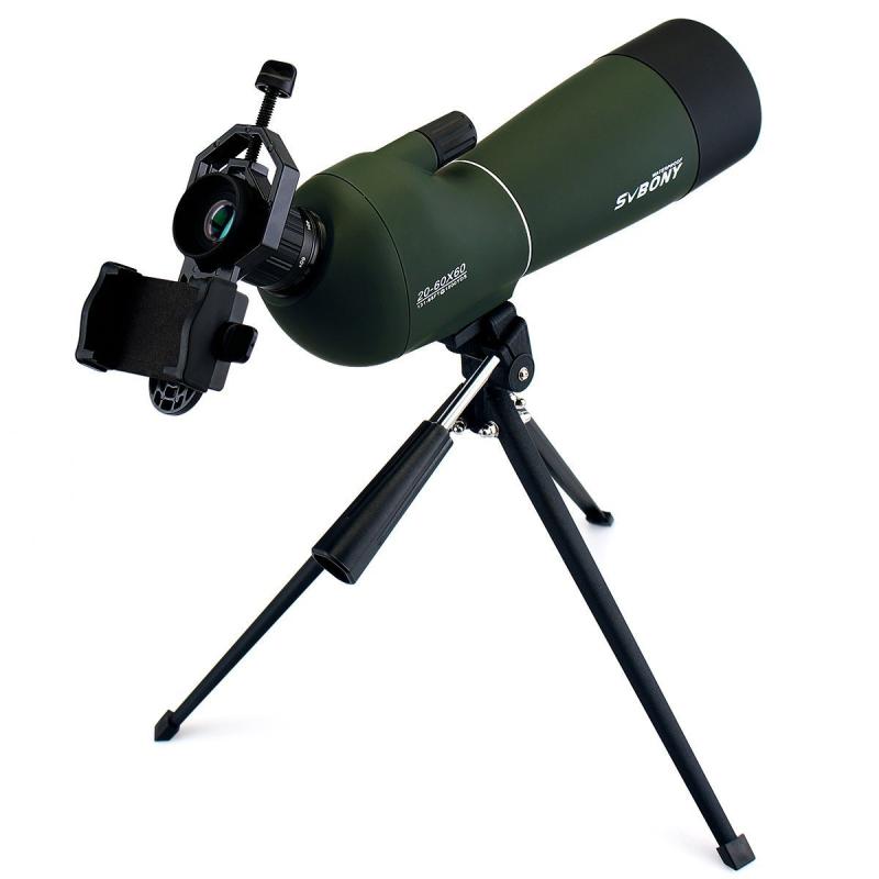 SVBONY SV28 活動の領域領域 20-60x 60粍 望遠鏡 スポッティングスコープ 傾斜角度型 望遠レンズ高倍率 60粍差しわたし IP65雨合羽 FMC多層膜上塗り 晴れ晴れしい可視性 バードウォッチング 野鳥見ること アーチェリー
