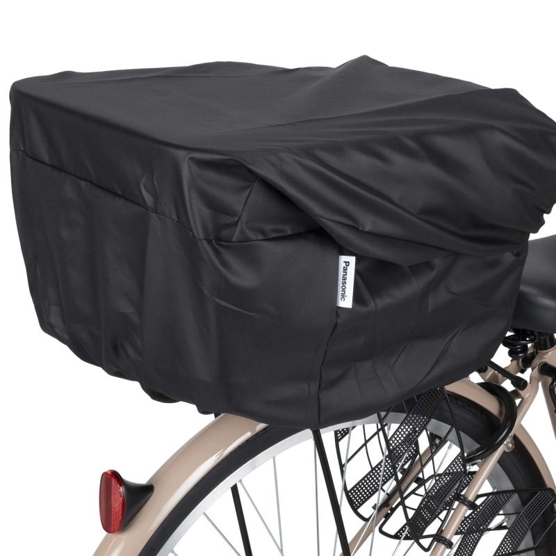 パナソニック(Panasonic) ロールトップ式リヤバスケットカバー 自転車 ブラック 外周寸法<上面>145-155cm 高さ23-27cm NSAR148