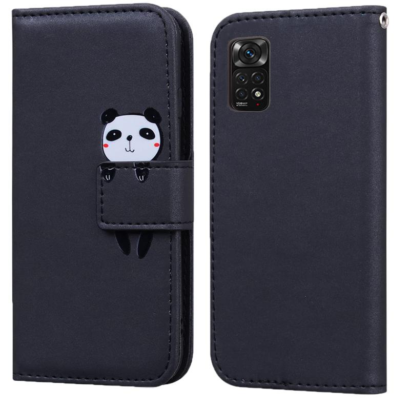 VEEMOS Custodia per Xiaomi Redmi Note 11 / 11S 4G, custodia a portafoglio klappbar con scomparto per carte di credito, custodia a libro, flip case con supporto - Nero