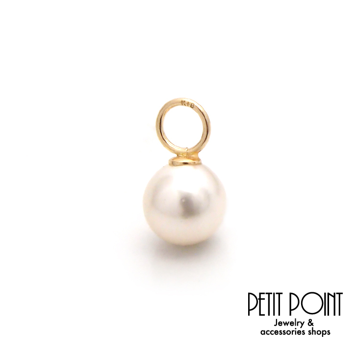 楽天市場】ピアスチャーム パール K18 レディース 淡水 真珠 6mm 6ミリ