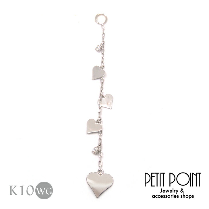 楽天市場】K10 鏡面仕上げツヤツヤのハートプレートチャーム パーツ