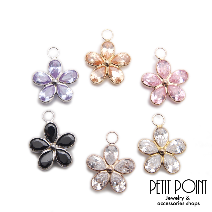 楽天市場】雪の結晶チャーム パーツ チャーム K10PG ピンクゴールド 10