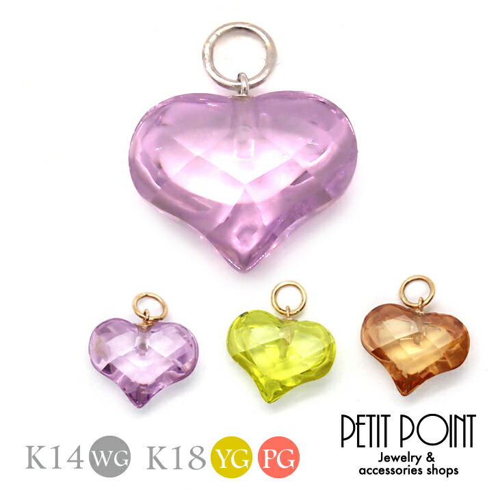 楽天市場】K18 0.5g ハートカンが可愛いハートプレートチャーム