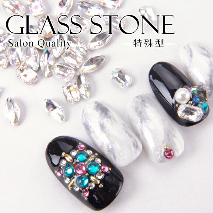 楽天市場】ラインストーンブラック[スクエア][08] ネイル パーツ