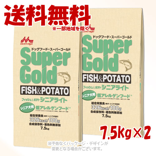 百貨店ゴールド 魚族\u0026ポテトシニアライト 7.5kg × 2個仕掛ける ｢森乳サンワールド｣【貨物輸送無料(構成成分地方を除く)】