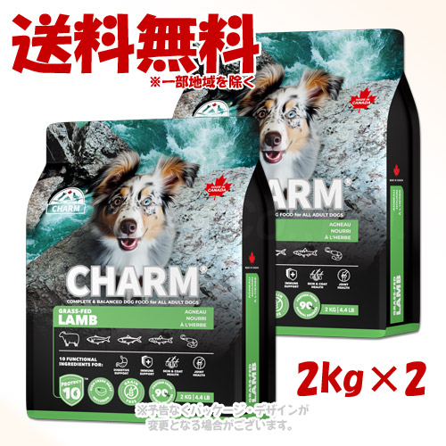 チャーム グラスフェッドラム ドッグ 2kg × 2個セット ｢ワイルドペットフード｣【送料無料(一部地域を除く)】