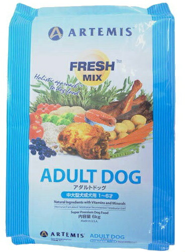 【貨物輸送無料】【決まり品】アーテミス 生新しい交ぜ合わせる アダルトドッグ  6kg ペット・ペットグッズ-犬用品