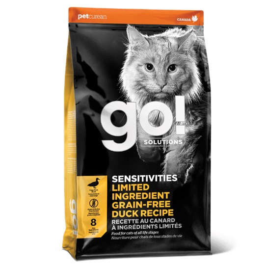 【定まり品】GO! ゴー 感じやすい LID 猫 家鴨 7.25kg 猫用 素っ気ないボンネット グレインフリー 全年歳