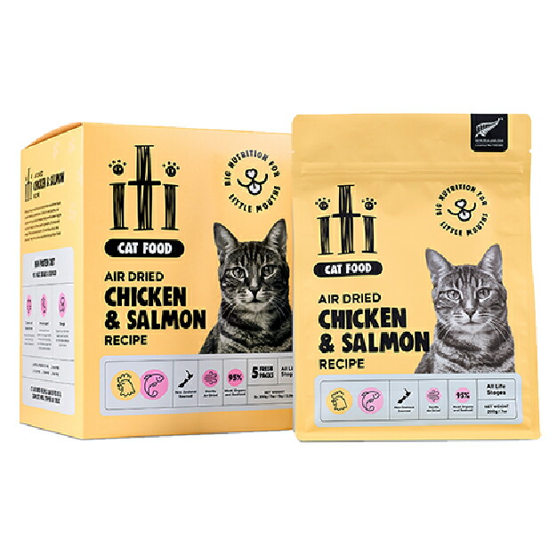 イティ キャット エアドライフード チキン&サーモン ディナー 1kg （200g×5袋）【お取り寄せ】 ※賞味期限：2026年10月24日