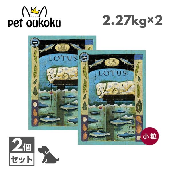 ロータス グレインフリー フィッシュレシピ 小粒 2.27kg ×2個セット 全年齢用 全年齢 LOTUS グレインフリー 4582259271241