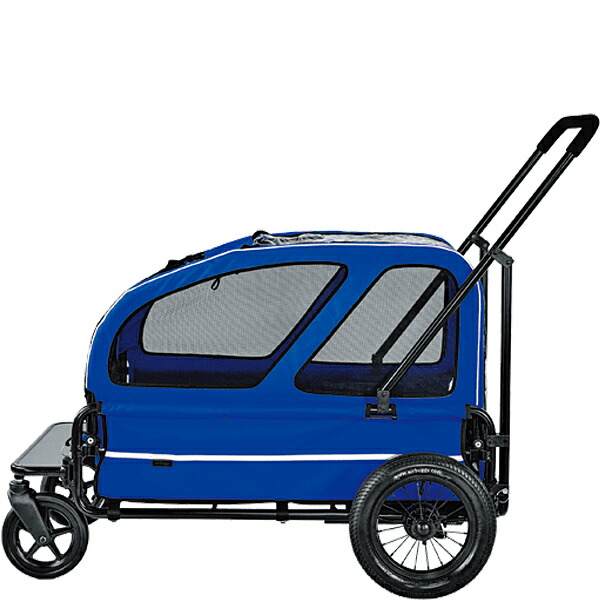 【貨物輸送無料】【定め事品】エアバギー ～ドッグカート キャリッジ+大屋根 ロイヤル青碧 ［Air Buggy for Dog～CARRIAGE］