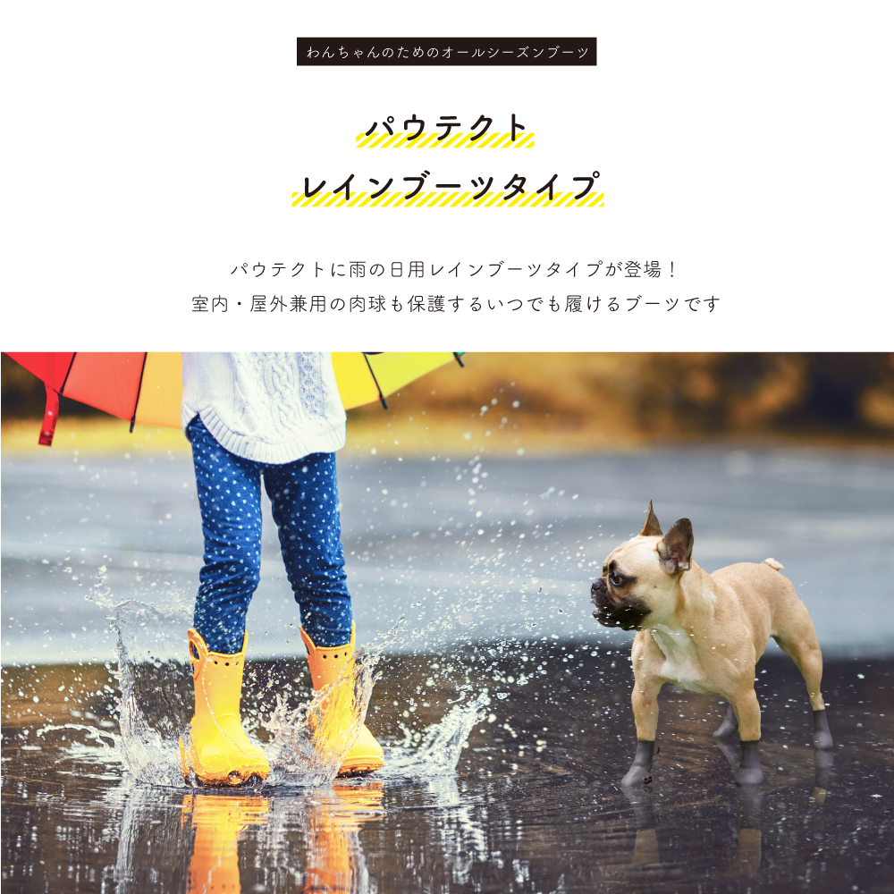 楽天市場 パウテクト 雨の日用 レインブーツタイプ 3s Ssサイズ 熱い道路もこれで安心 犬 靴下 靴 足 オールシーズン ブーツ おしゃれ ペット ケガ 治療 雨靴 レインシューズ 雪 床保護 保護シューズ 肉球 散歩 傷舐め 室内 屋外 Petｓadvance