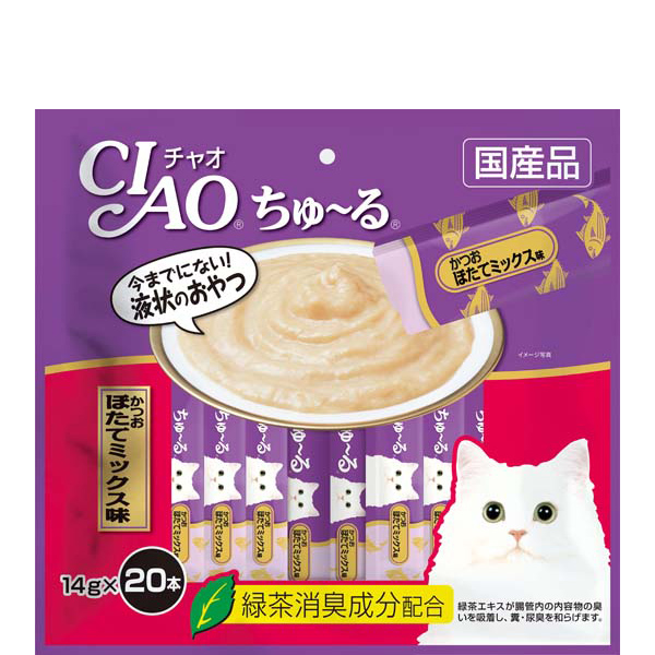 チャオ ちゅ〜る かつお ほたてミックス味 14g×20本×16袋 1ケース おやつ ケース売り 最大95%OFFクーポン