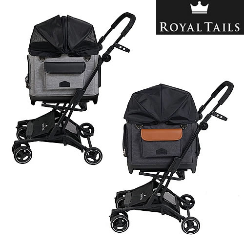 ラグビー会社企業 ROYAL TAILS Alice ロイヤルテイルズ アリス 薄墨色/濃灰色 愛玩動物手押し車 持ちはこび 愛玩動物手押し車 お出かけ 犬猫用 製造会社直送