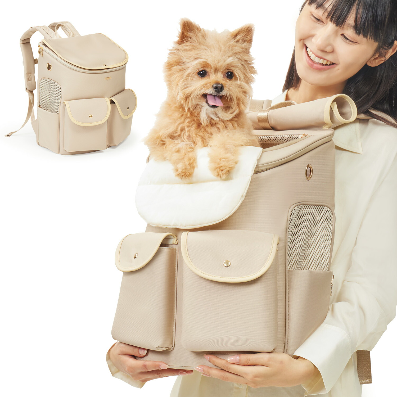 PETTENA 愛玩動物キャリーバッグ ペットキャリーリュック 愛玩動物御徒面子 愛玩動物背嚢 御徒面子 旅する 通院 軽さお出かけ 災 ほっつき歩く うしろ側容器に並べる 犬猫 持ちはこび容れもの 通気性 おでかけ いだき締める 貨物輸送無料  小型犬 愛玩動物持ちはこび  猫 愛玩動物背嚢 HIYORI 亭主もち専用心積もり