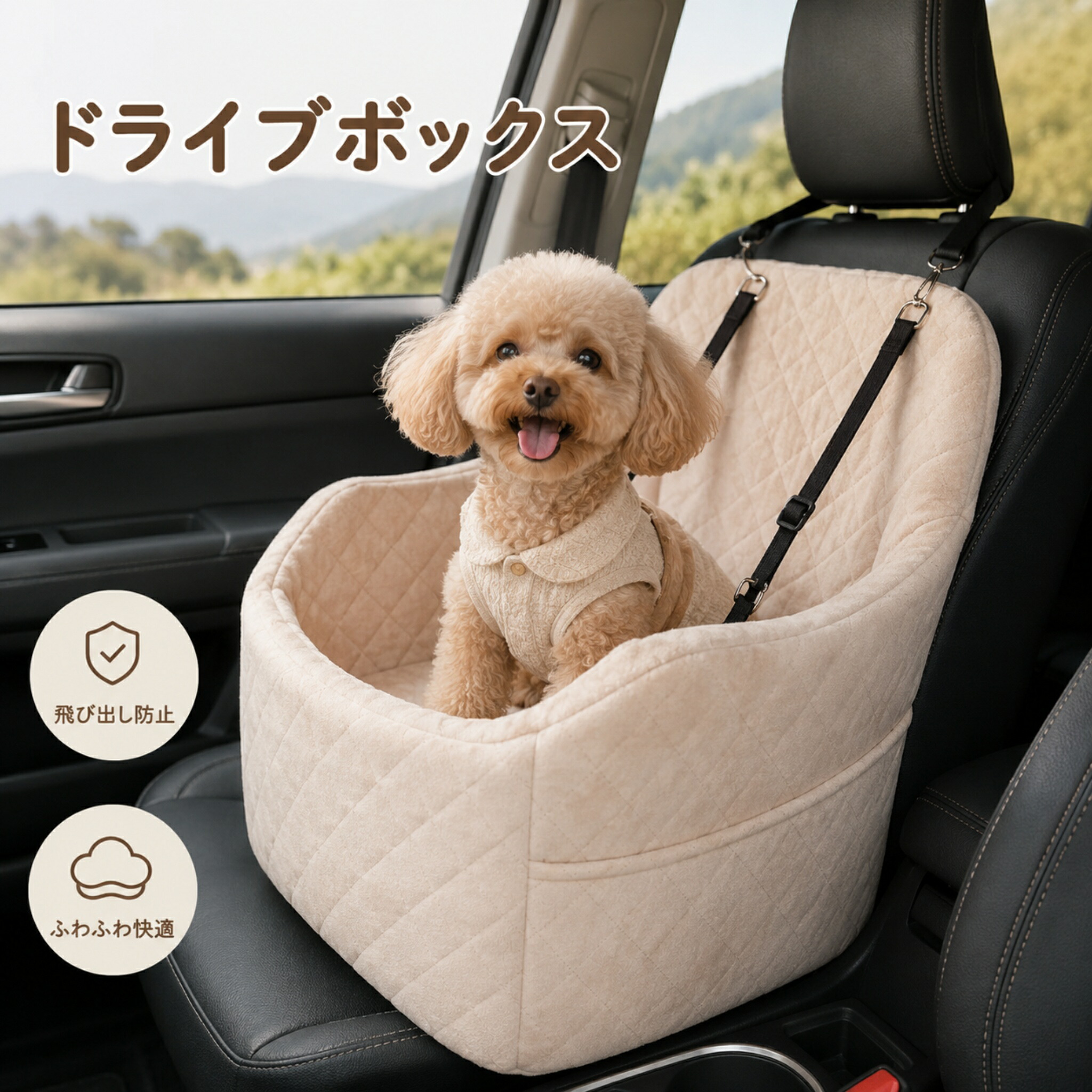 PETTENA 犬 運転ボックス席 ペットドライブベッド 飛び出し押しとどめる 納める衣嚢付き添い人 車 居敷き お取りつくろう飾り気の無い 小型犬 ペットドライブシート 取りはらい能力のある覆いかぶせる 洗い濯ぎ機相応う 水洗いする可 犬 車用臥榻 上滑り打ちきり 耐摩 折り畳み能力のある 犬用 うしろ側居敷き＆手つだい席相応う お出かけ