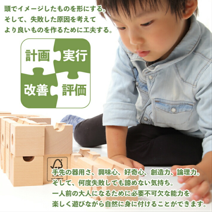 CUBLOCK 知育玩具 積み木 スタンダード 54個 ビー玉 キューブロック