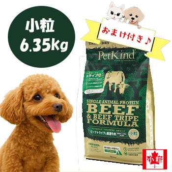 ★マラソン限定クーポン♪★【おまけ付】ペットカインド トライプドライ グリーンビーフトライプSAP 小粒 6.35kg ドッグフード グレインフリー 犬用 総合栄養食 高タンパク 穀物不使用 正規品|ペット用品のペットウィル