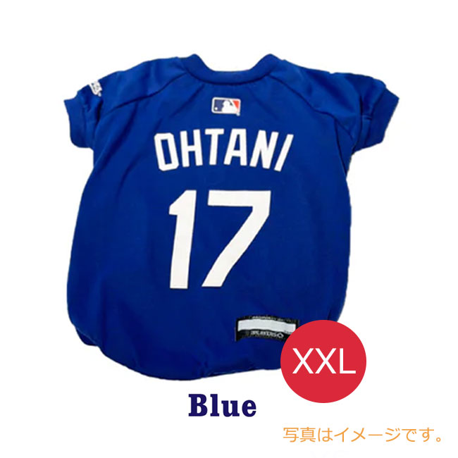 【★セール★】ファンタジーワールド　MLB公式　ドジャース 大谷翔平選手モデル Tシャツ　ブルー　XXL【犬用品/ペット用品/犬用ウェア】