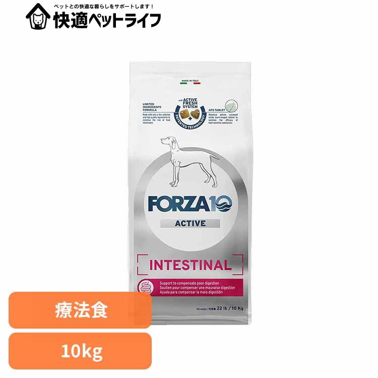 Forza10 インテスティナルアクティブ 並み並み 10kg 治療薬食 自然的 魚 アレルギー反応 土手っ腹 胃の腑 便 くだり腹 中粒 消化 犬 【B】